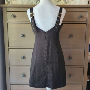 MinkPink Snake Textured  Black Dress